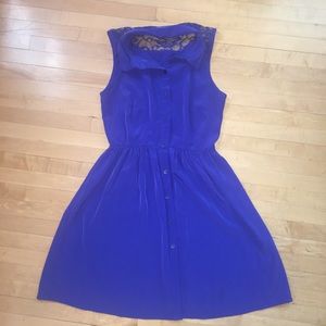 Blue Button Up Dress